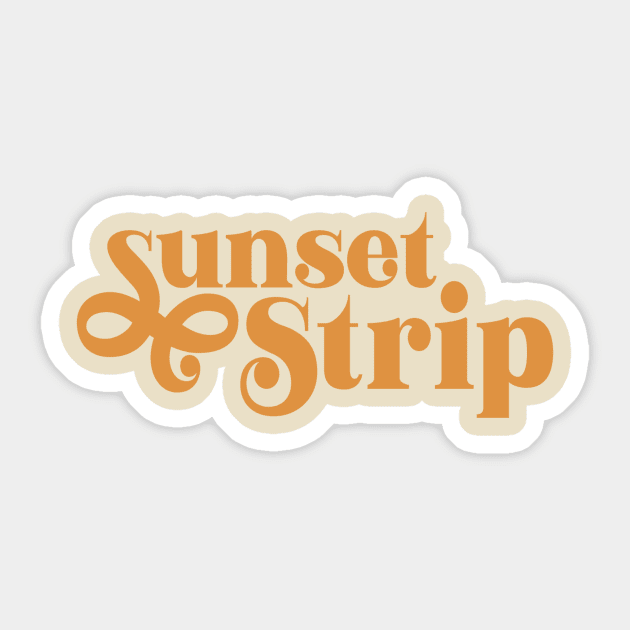 Sunset Strip Sticker by cosmiccamie